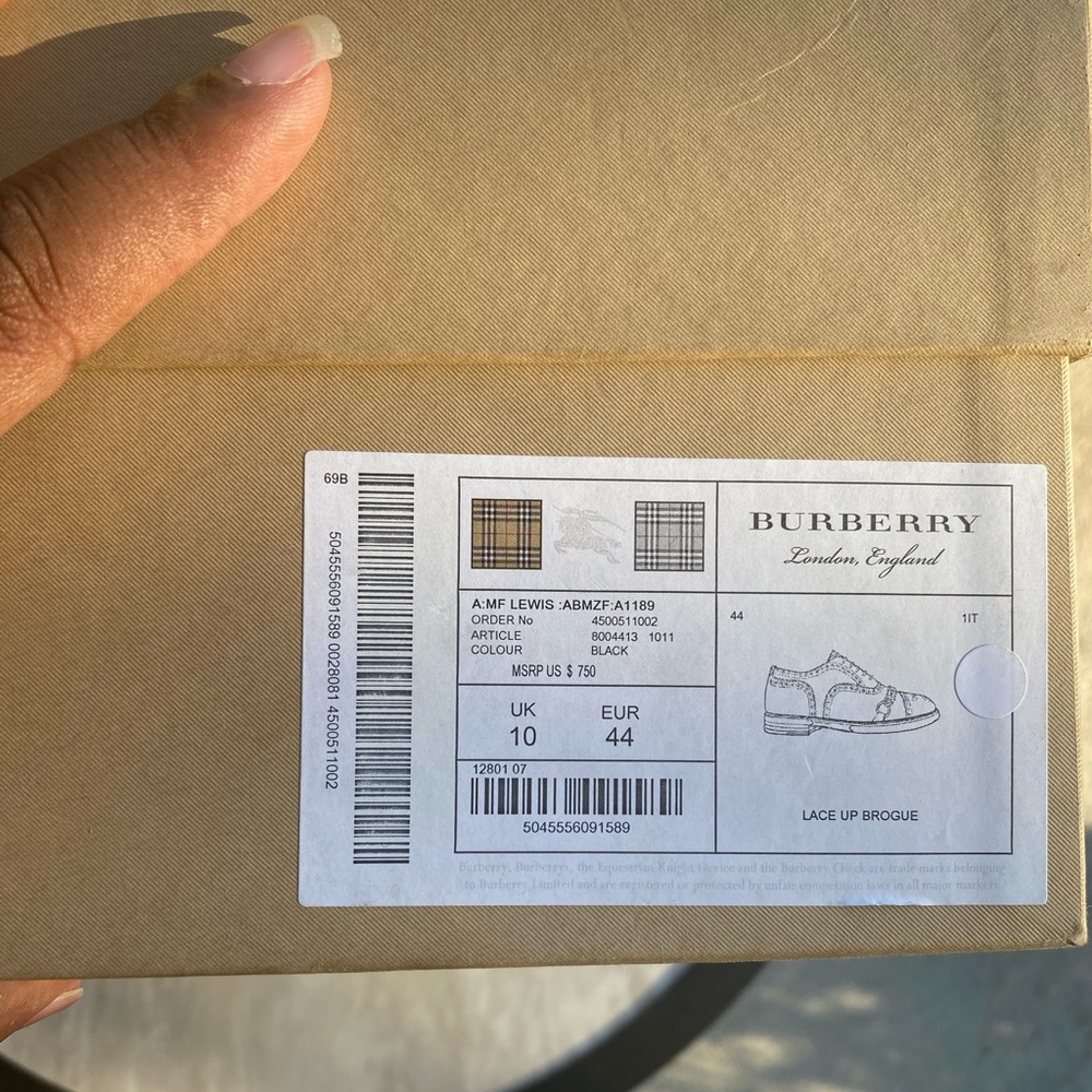 Men’s Burberry Lewis chain strap Oxfords